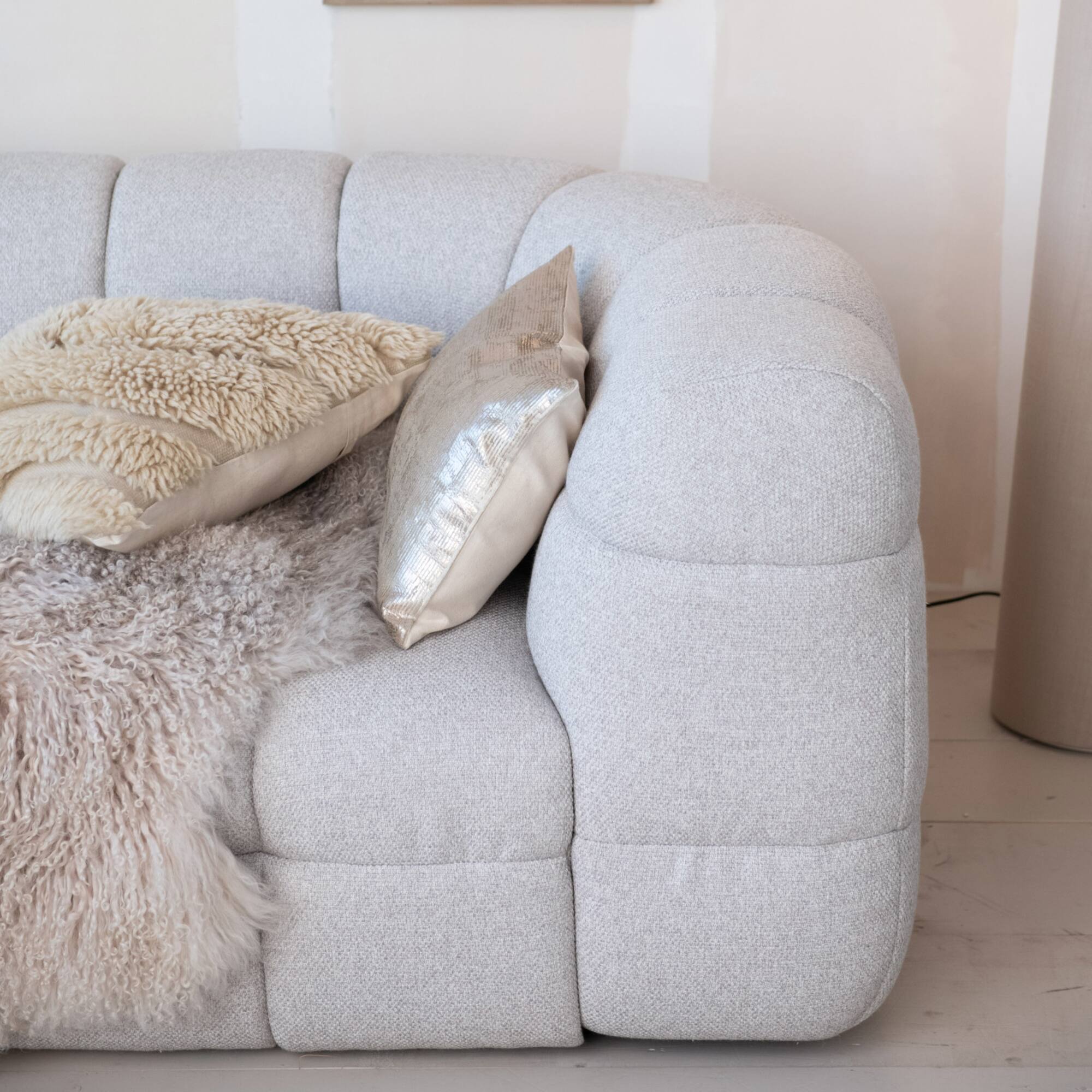 Hello Honey® Gold & Sand Aureate Sands Velvet Lumbar Pillow